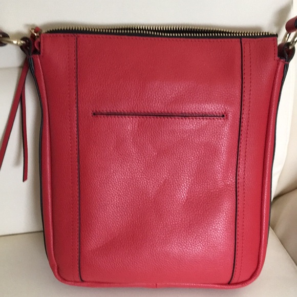 Lodis red genuine leather shoulder bag - Picture 3 of 9